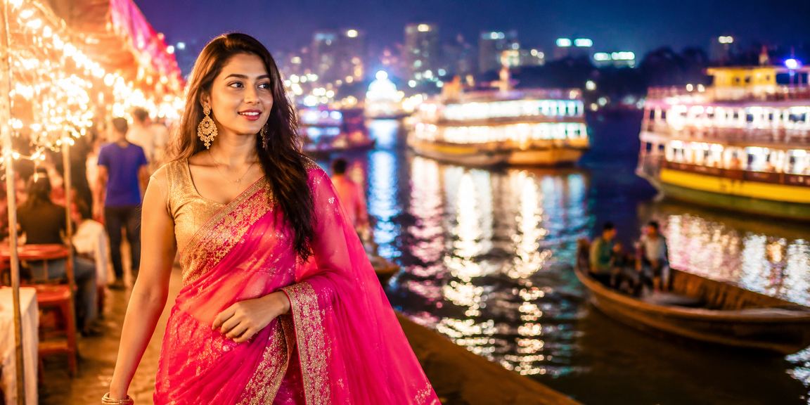 ঢাকার রাতের বাজারে অনলাইন বেটিং উপভোগ করছেন একজন ব্যবহারকারী